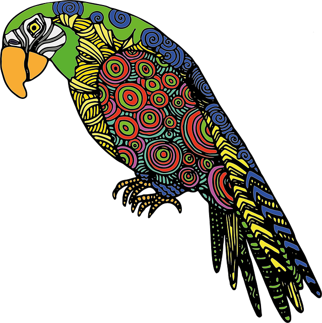 Gekleurde papegaai vector