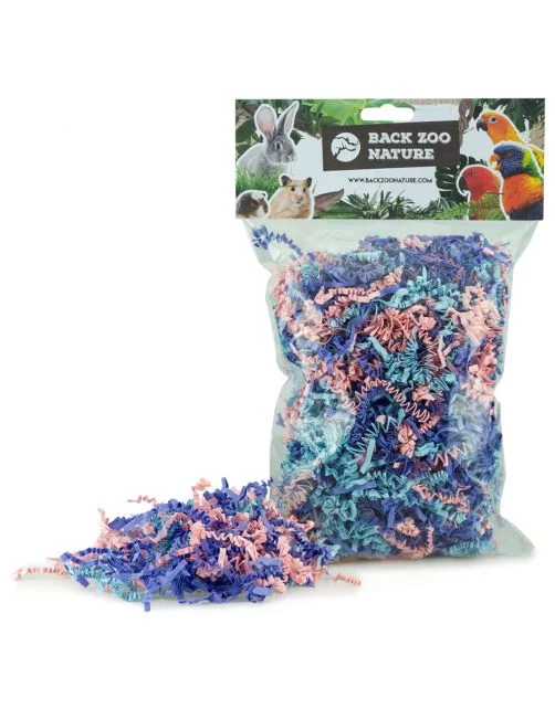 Back Zoo Nature Crinkle Paper Happy Mix - Vogelspeelgoed - ca. 100 g Blauw Roze Lichtblauw